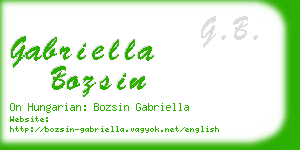 gabriella bozsin business card